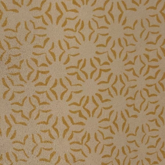 Bass Yellow Print Blouse Adjustable Long Sleeves Notched V Neck  Large 70s Style - Picture 2 of 16